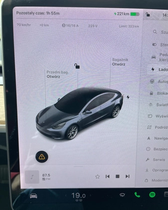 Tesla Model 3 cena 94500 przebieg: 134000, rok produkcji 2019 z Gdańsk małe 254